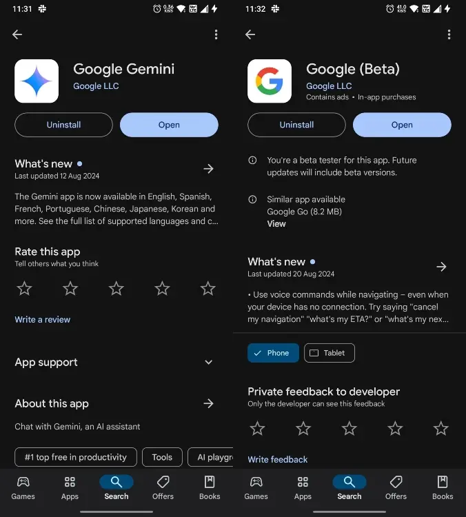 update-gemini-and-google-app-on-play-store-azmotech