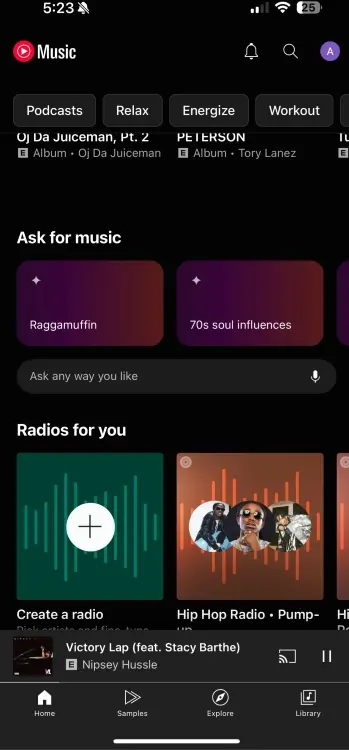 Youtube-Music-Ask-Music-Feature-showing-in-the-main-app-page-azmotech