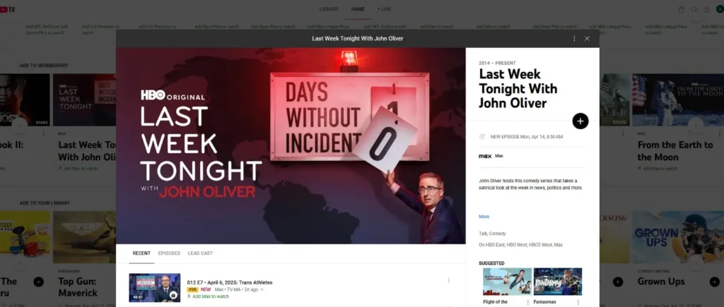 YouTube-TV-Page-Showing-the-Last-Week-Tonight-Preview-which-is-available-with-the-Max-Add-on-azmotech