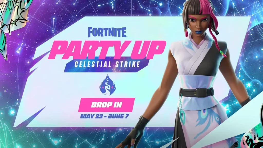 Fortnite-Party-Up-Celestial-Strike-Unlock-the-Iridia-Vayne-Outfit-azmotech