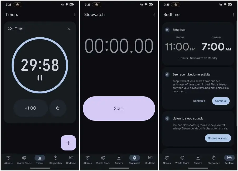 Google-Clock-App-Material-Expressive-Redesign-of-Timers-Stopwatch-and-Betdtime-mode-azmotech