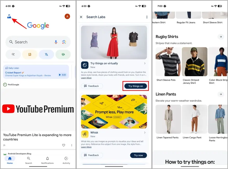 Open-Google-Try-it-on-feature-in-Search-Labs-azmotech